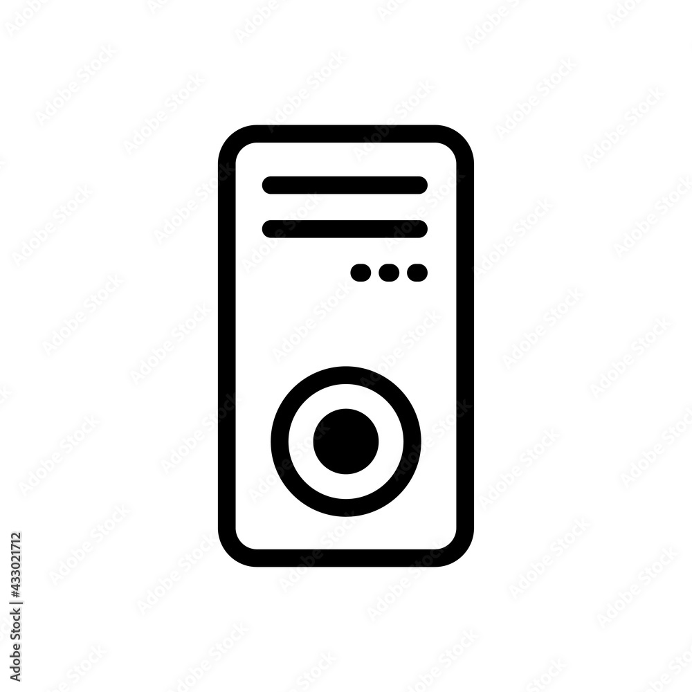 Pc Tower Vector Solid Icon. EPS 10 File Pc Tower Vector Solid Icon. EPS 10 File