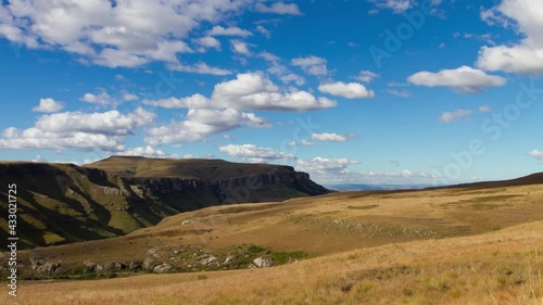 Time lapse of clouds over Mount Lebanon at Highmoor in Drakensberg photo
