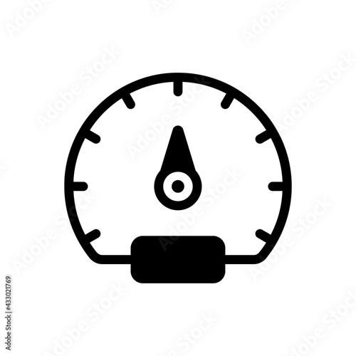 Speedometer Vector Solid Icon. EPS 10 File 