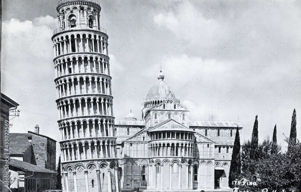 Leaning Tower of Pisa in Pisa in the 1960s