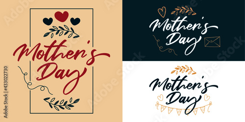 Mother's Day - set of elements - label - sticker - logo