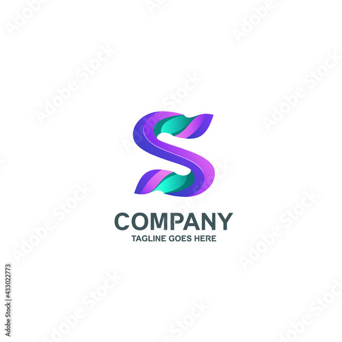Letter s initial font logo design