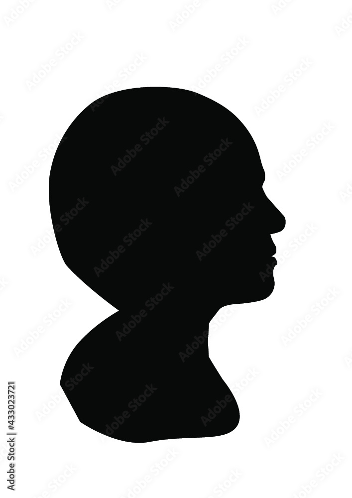 Profile vector drawing of a person Profile vector drawing of a person
