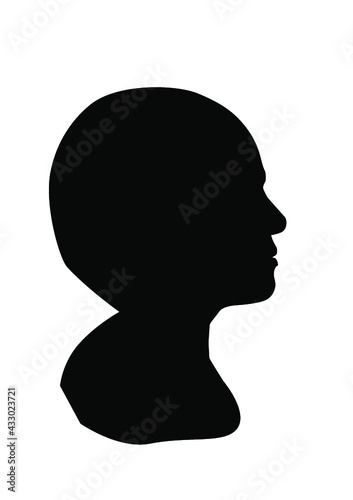 Profile vector drawing of a person