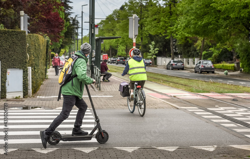 velo circulation environnement ecologie cycliste trottinette electrique Bruxelles Belgique