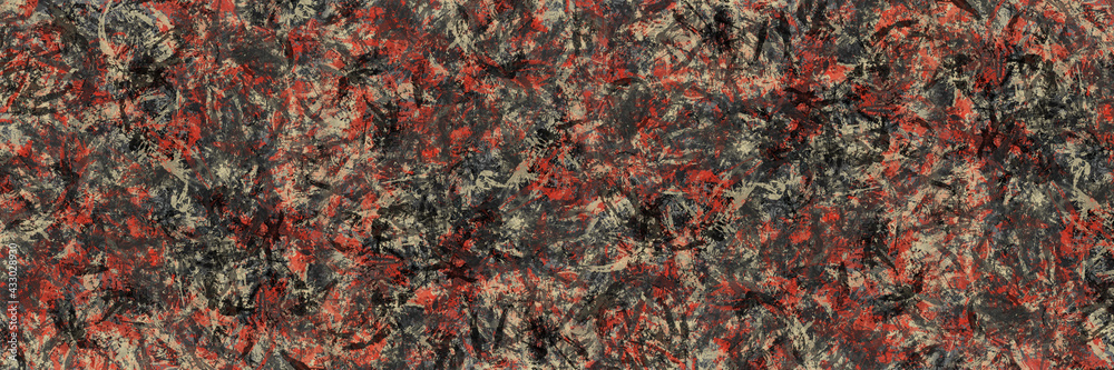 abstract red grey black tan texture background - grunge - Jackson pollock them