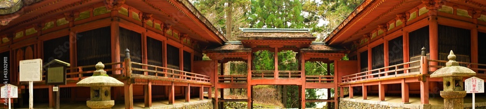Enryakuji Temple (Mount Hieizan) Saitou in Shiga prefecture, Japan. Panoramic view. - 比叡山 延暦寺 西塔 常行堂 法華堂 (にない堂)
