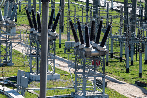 Fotografi Electrical substation for receiving, converting electricity
