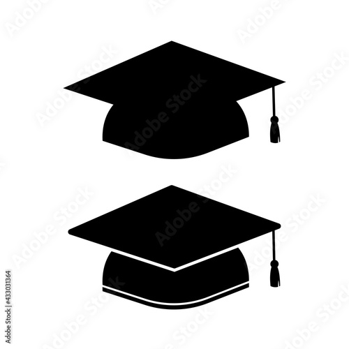 Graduation cap of college logo symbol vector