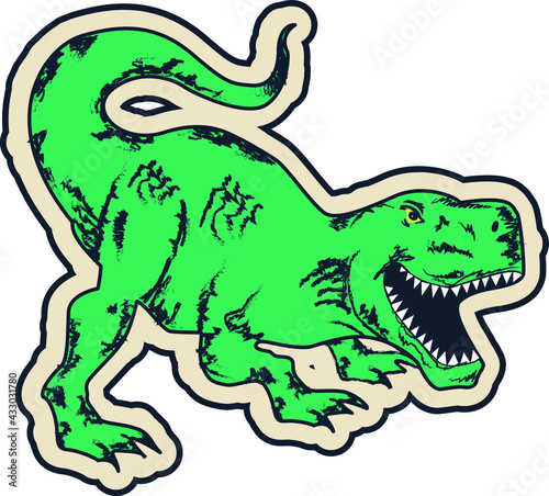 vector dinosaur print or badge design