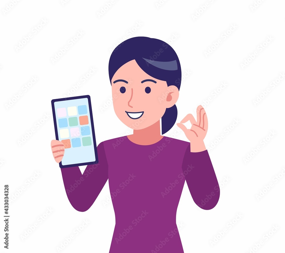 紫のシャツを着た女性