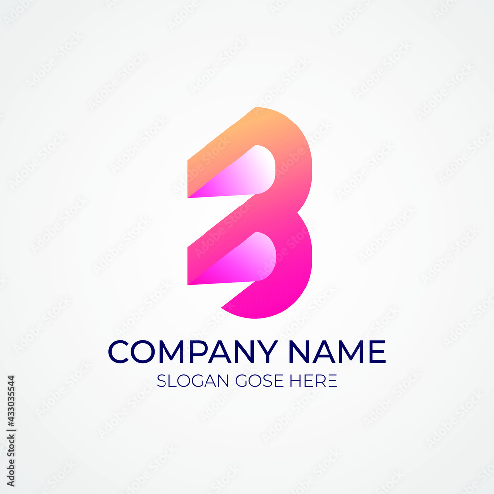 Modern abstract B Logo । b letter mark Modern abstract B Logo । b letter mark