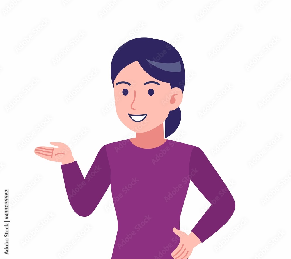 紫のシャツを着た女性 紫のシャツを着た女性