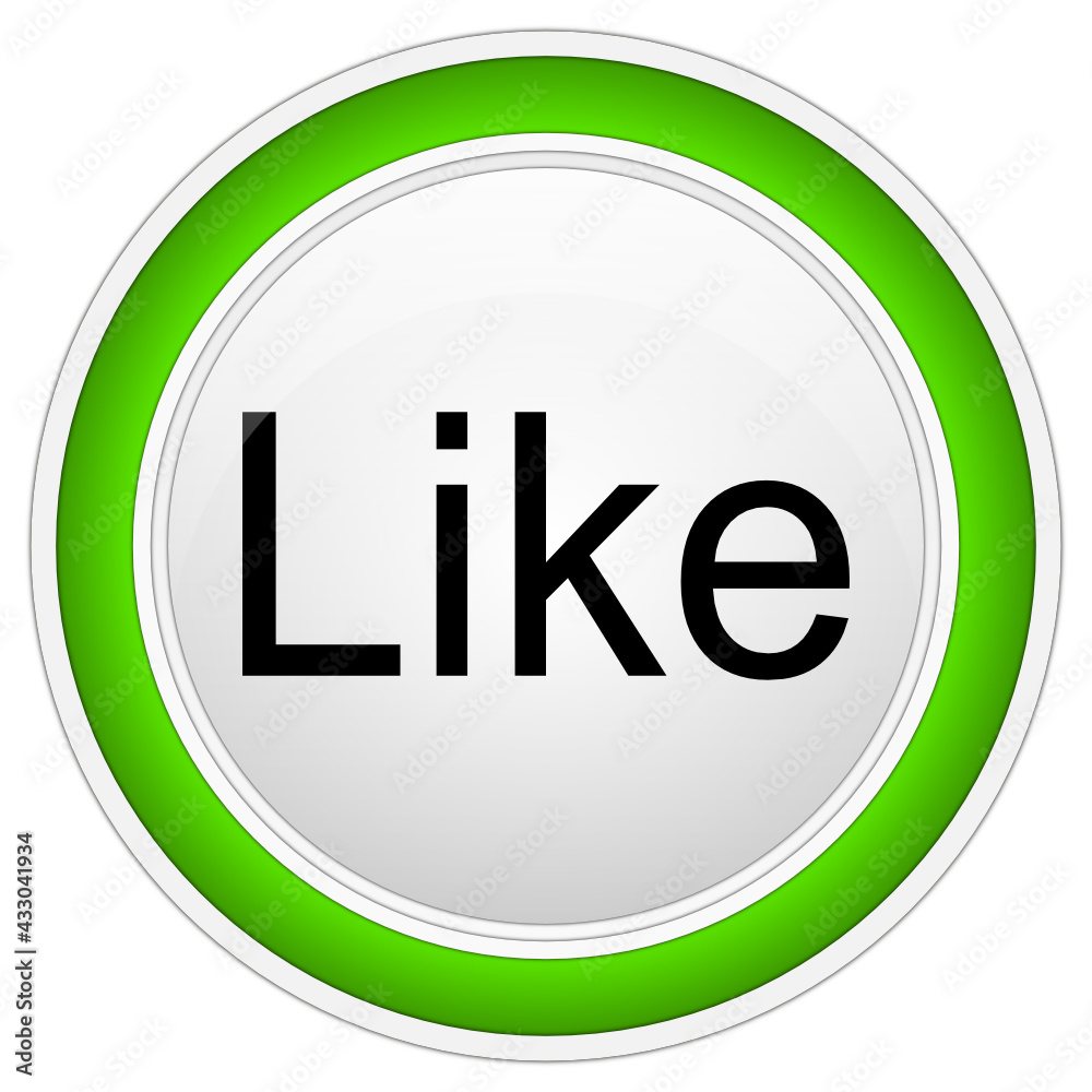Like Button on white background - illustration Like Button on white background - illustration