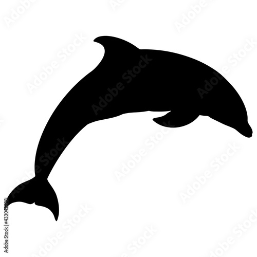 Dolphin. Dolphin jumping out of the water. Used for cutting and printing
