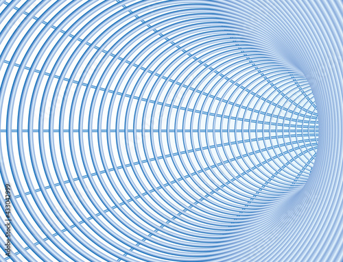 Tunnel or wormhole. Optical illusion