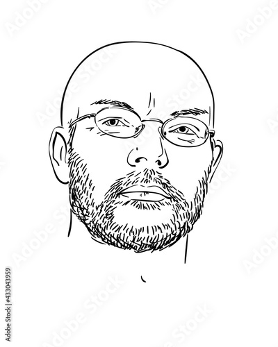 man hand drawn portrait