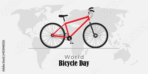 vector illustration for world bicycle day;