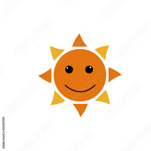 夏にぴったりかわいいイラスト 笑顔の太陽