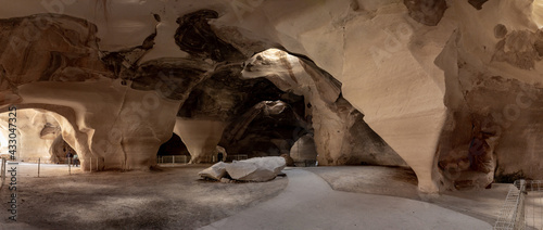 Bell  cave dug at the beginning of the 7th century, used for quarrying stone in Maresha, in Beit Guvrin, Kiryat Gat, in Israel photo