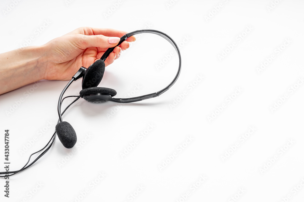Hotline or call center support. Headset equipment Hotline or call center support. Headset equipment