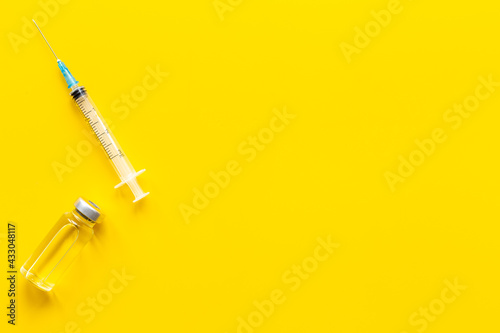 Coronavirus vaccine vial bottle for injection