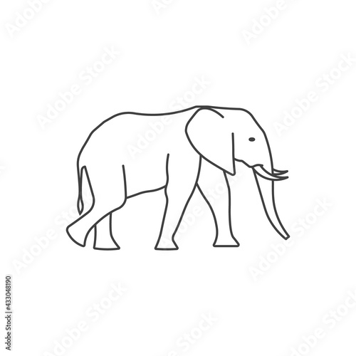 Elephant Vector design on white background. Wild Animals. vector illustration.