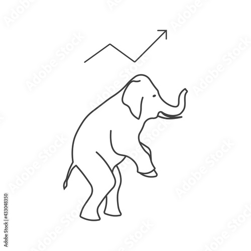Rating Republicans linear icon. US policy. Thin line customizable illustration.