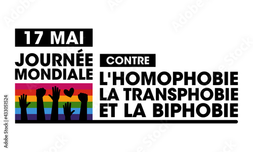 Titre - 17 mai, journée mondiale contre l'homophobie, la transphobie et la biphobie