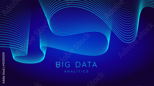 Technology concept background banner, big data analytics, blockchain technology, deep learning, artificial intelligence
