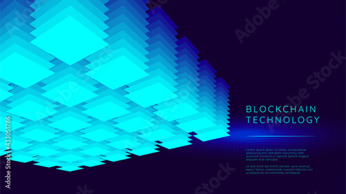 Technology concept background banner, big data analytics, blockchain technology, deep learning, artificial intelligence
