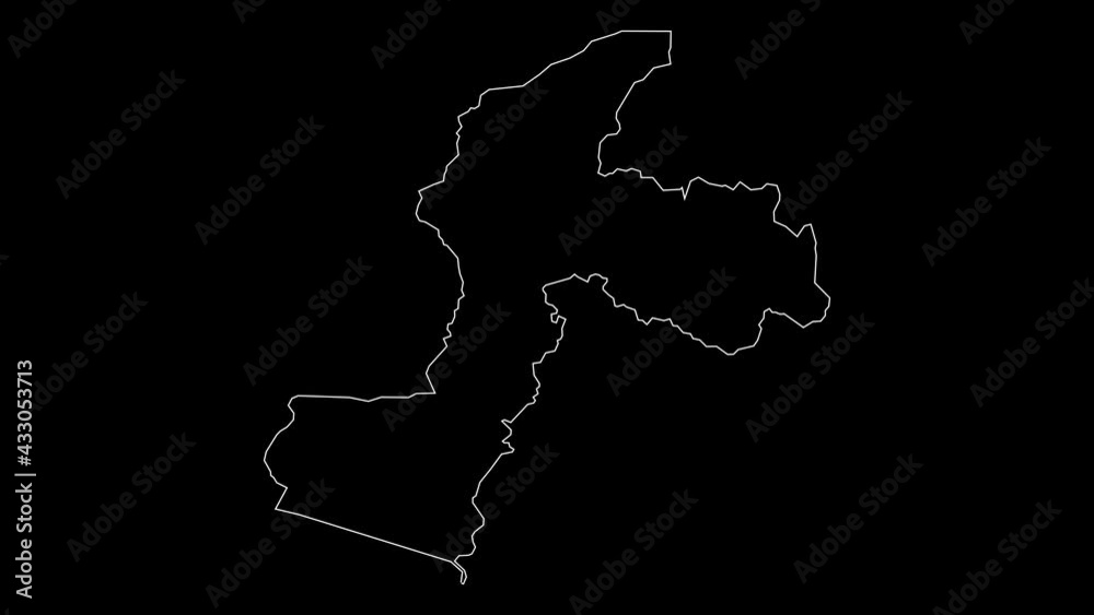 Margibi Liberia county map outline animation Margibi Liberia county map outline animation