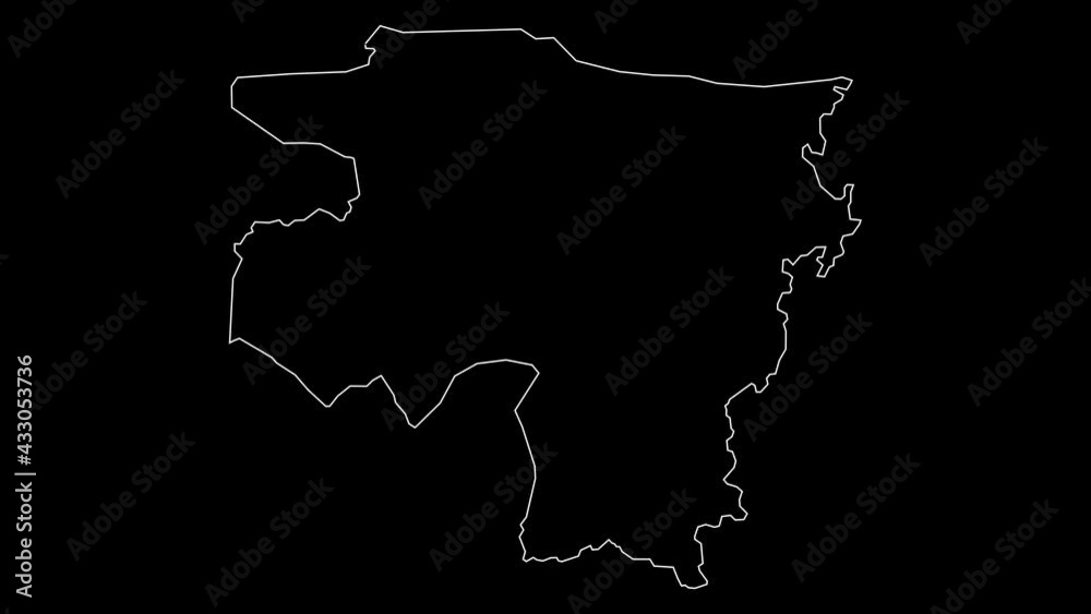 River Gee Liberia county map outline animation River Gee Liberia county map outline animation