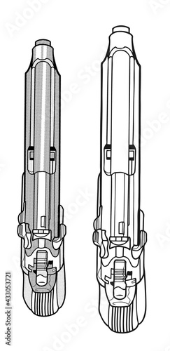 銃,GUN,イラスト,イタリア ,上 photo