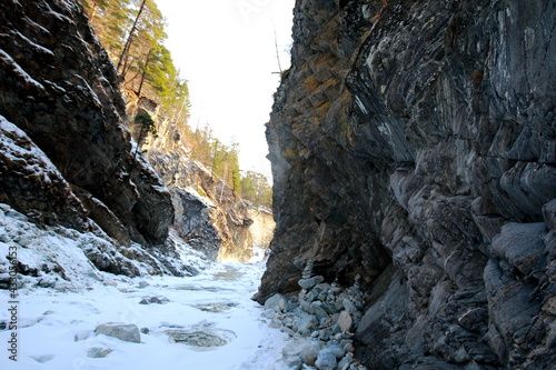 waterfall in the mountains