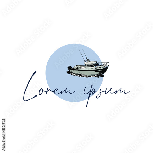  Illustration Vector graphic of speedboat logo design