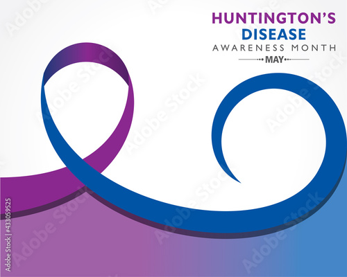 Vector Illustration of Huntington Disease Awareness Month observed in May. photo