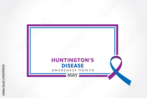 Vector Illustration of Huntington Disease Awareness Month observed in May.