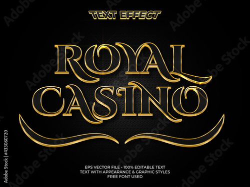 Black gold text effect. Luxury editable text effect with metal texture pattern.