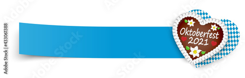 blue sticky paper with gingerbread heart Oktoberfest 2021