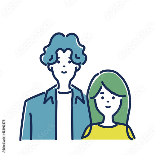 若いカップルのイラスト素材