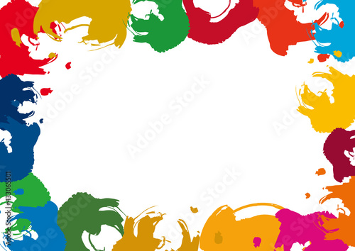 SDGsイメージのアブストラクトフレーム12（CMYK指定色スウォッチ付）