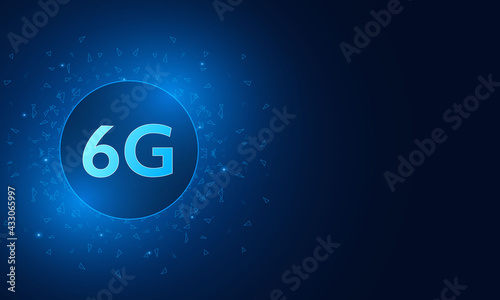 concept of technology 6G mobile network , New generation telecommunication , high-speed mobile Internet,