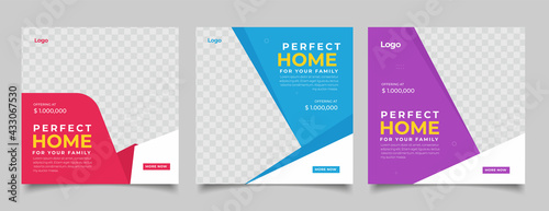 Real estate instagram social media post web banner