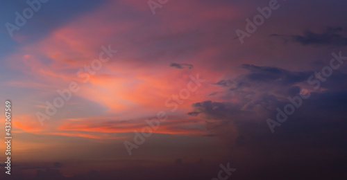 sunset sky with clouds © chayanit