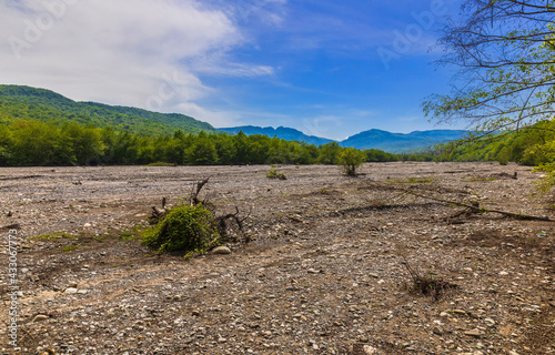 Dry riverbed in the mountai...