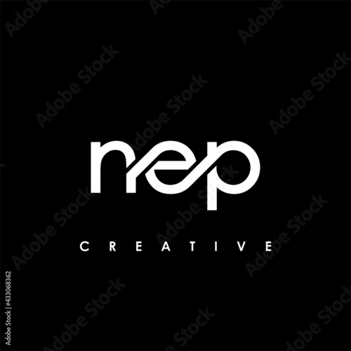 NEP Letter Initial Logo Design Template Vector Illustration