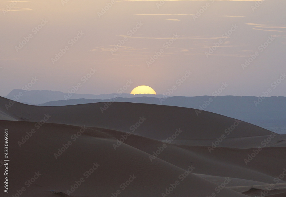 Sunset in Sahara Desert, Morocco