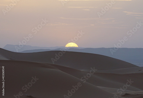 Sunset in Sahara Desert, Morocco
