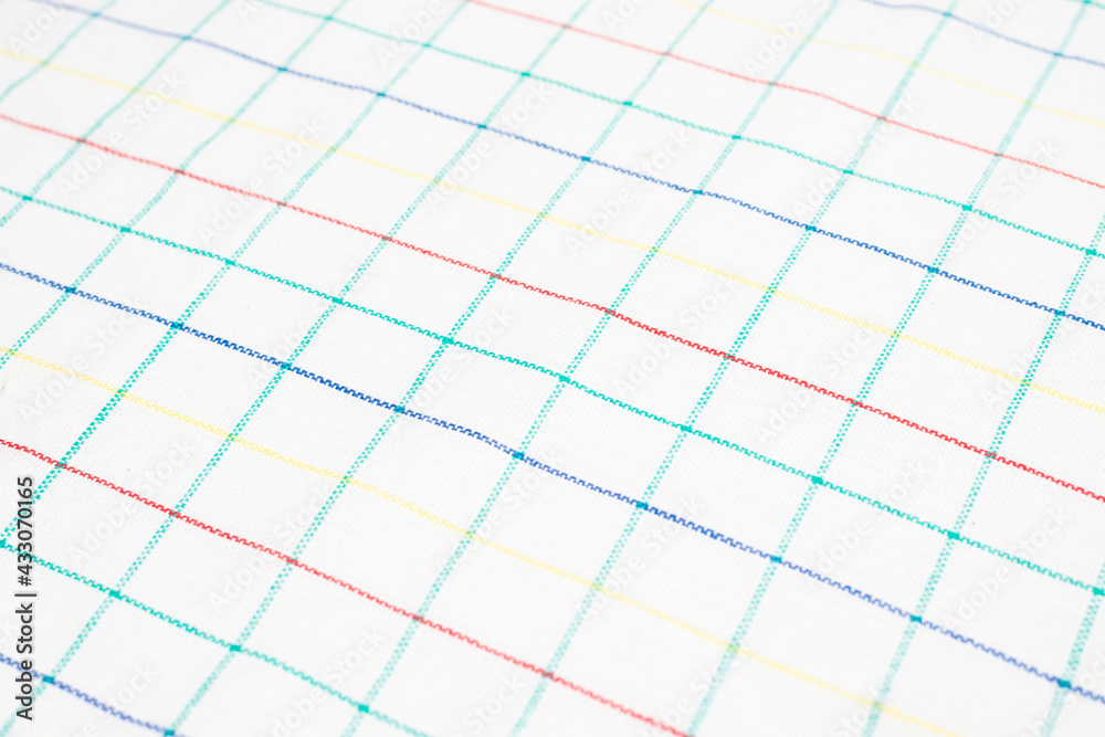White napkin isolated on white background.